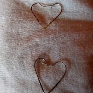 Vintage heart hoop earrings